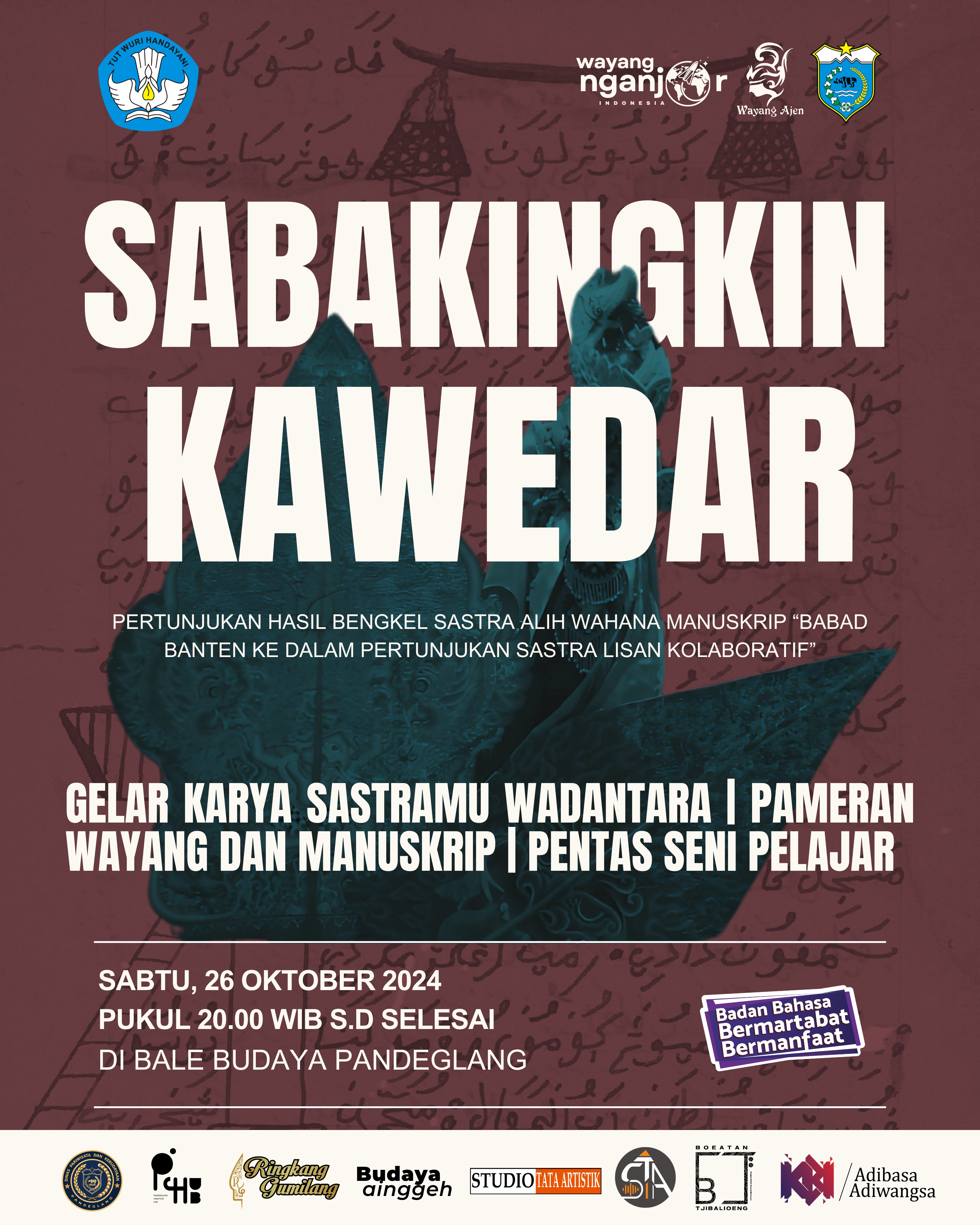 Presentasi Hasil Bengkel Sastra Alihwahana Manuskrip Baban Banten Segera di Gelar!!!